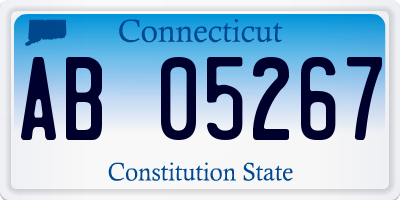 CT license plate AB05267