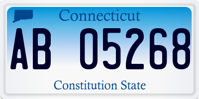 CT license plate AB05268