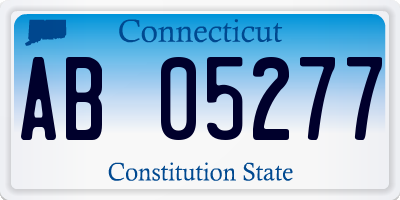 CT license plate AB05277