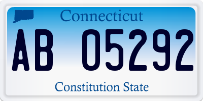 CT license plate AB05292