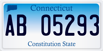 CT license plate AB05293