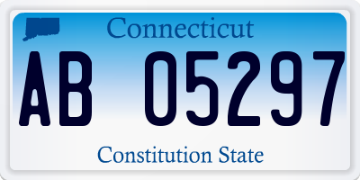 CT license plate AB05297