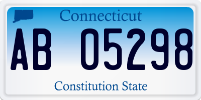 CT license plate AB05298