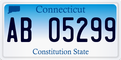 CT license plate AB05299