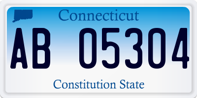 CT license plate AB05304