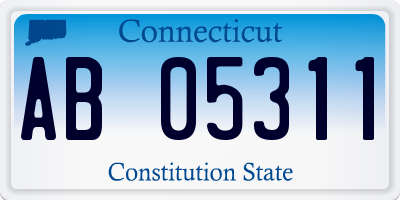 CT license plate AB05311