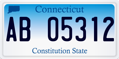 CT license plate AB05312