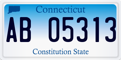 CT license plate AB05313