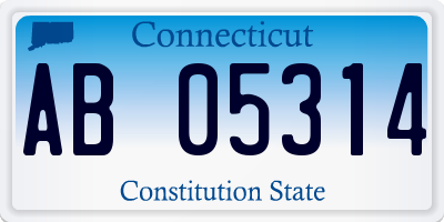 CT license plate AB05314