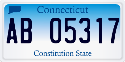 CT license plate AB05317