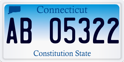 CT license plate AB05322
