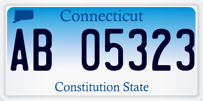 CT license plate AB05323