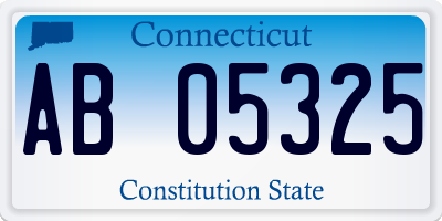CT license plate AB05325