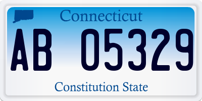 CT license plate AB05329