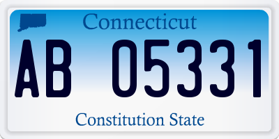 CT license plate AB05331