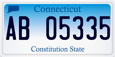 CT license plate AB05335