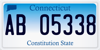 CT license plate AB05338