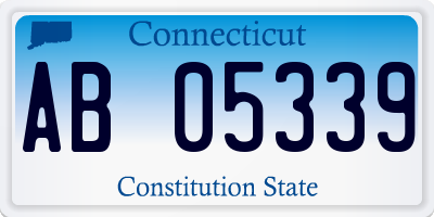 CT license plate AB05339
