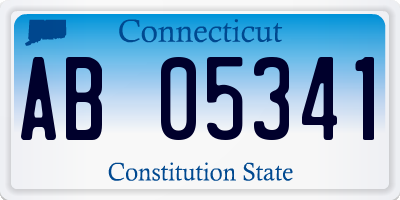 CT license plate AB05341