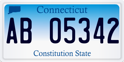 CT license plate AB05342
