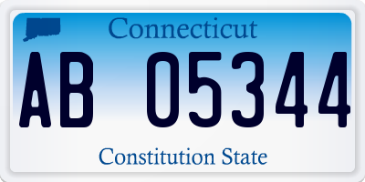 CT license plate AB05344
