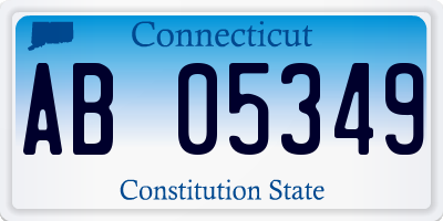 CT license plate AB05349