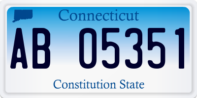 CT license plate AB05351