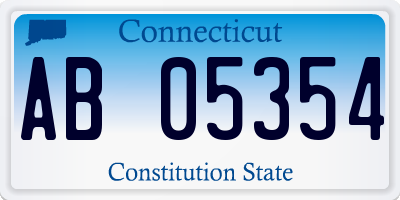 CT license plate AB05354
