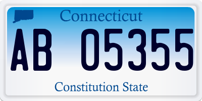 CT license plate AB05355