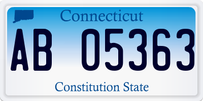 CT license plate AB05363