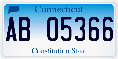 CT license plate AB05366