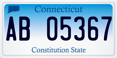 CT license plate AB05367