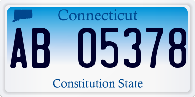 CT license plate AB05378