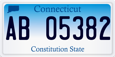 CT license plate AB05382