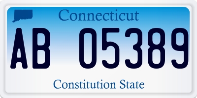 CT license plate AB05389