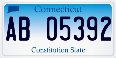 CT license plate AB05392