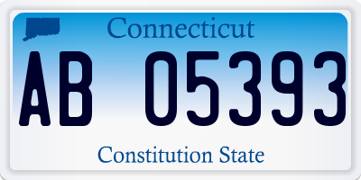 CT license plate AB05393