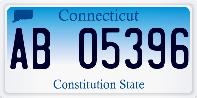 CT license plate AB05396