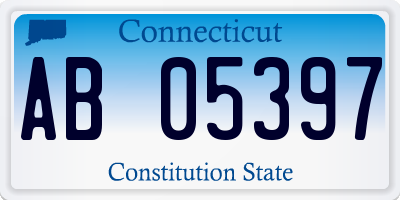 CT license plate AB05397