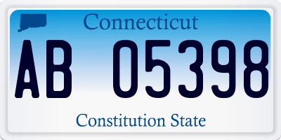 CT license plate AB05398