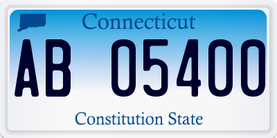 CT license plate AB05400