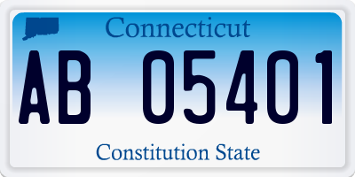 CT license plate AB05401