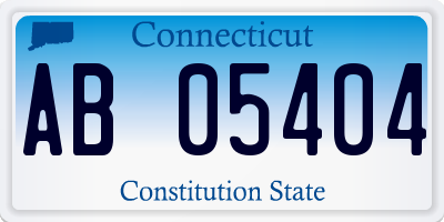CT license plate AB05404