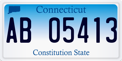 CT license plate AB05413