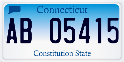 CT license plate AB05415