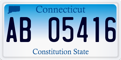 CT license plate AB05416