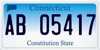 CT license plate AB05417