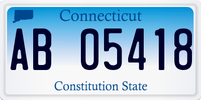 CT license plate AB05418