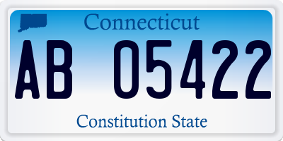 CT license plate AB05422