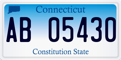 CT license plate AB05430